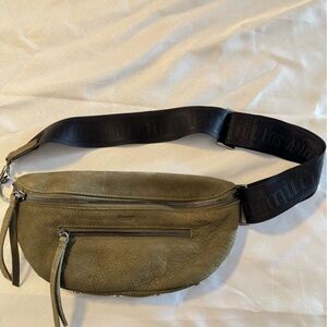 Hammitt Olive Green Charles Suede Fanny Pack